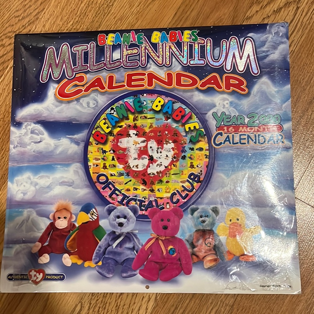 COLLECTABLE!!! Beanie Babies Millennium Calendar 16 Month Year 2000
